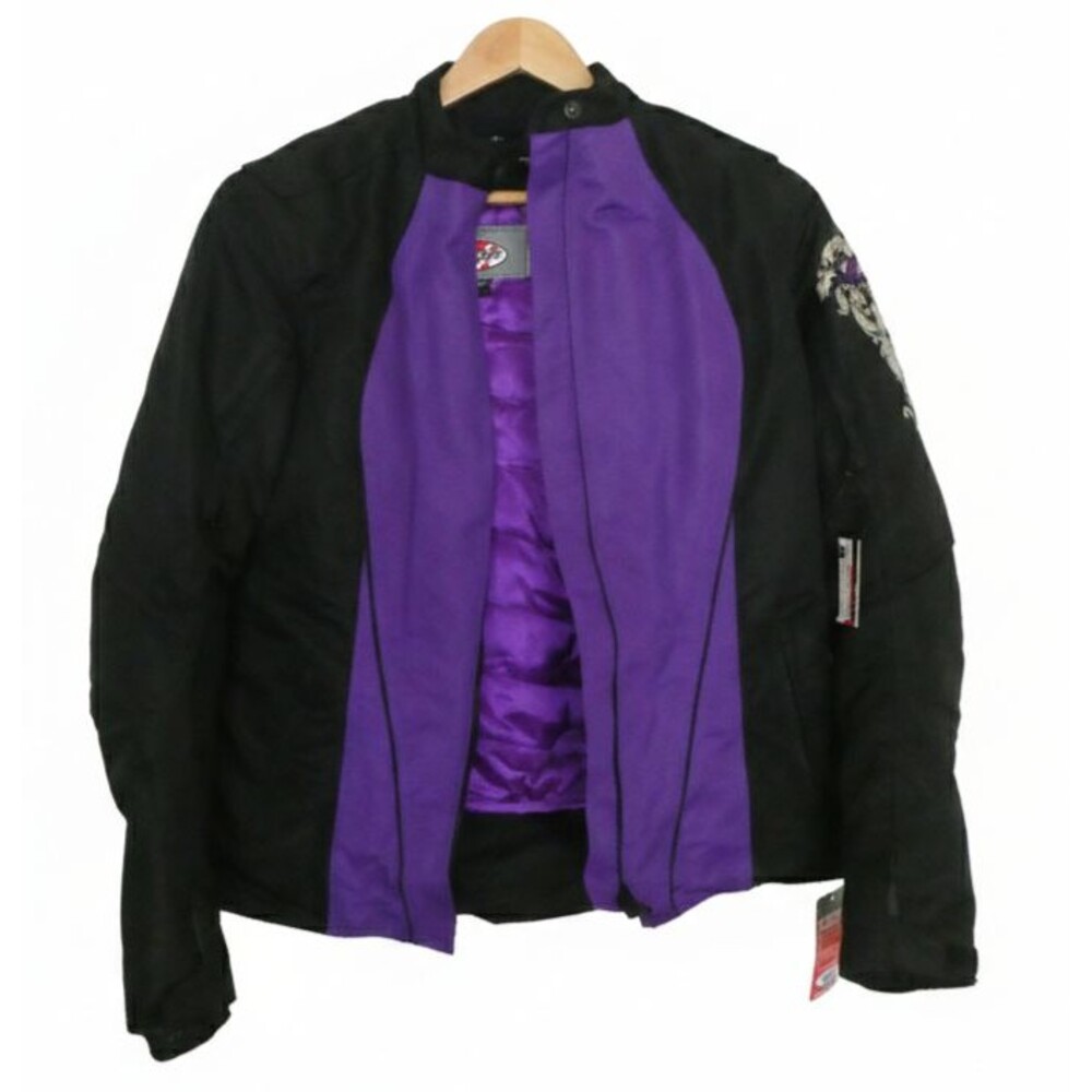 Joe Rocket Women’s Large Motorcycle Riding Jacket Black Pink Protective Padding